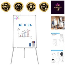 Collapsible Magnetic Whiteboard with Adjustable Height - 36x24 for Versatile Use
