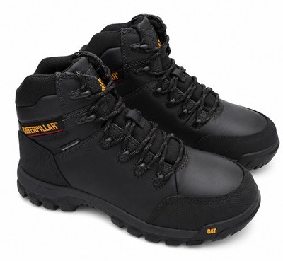 Caterpillar Resorption CT Waterproof Composite Toe Work Boots Black Men s 8.5
