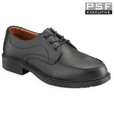 PSF Executive Apron S1 SRC Steel Toe Black Leather Safety Manager Shoe PPE Sz
