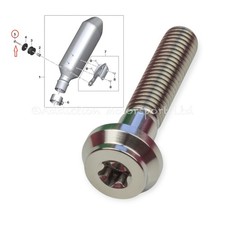 Titanium Exhaust Mounting Bolt Screw M8x40mm for BMW M1000R 2022-2025