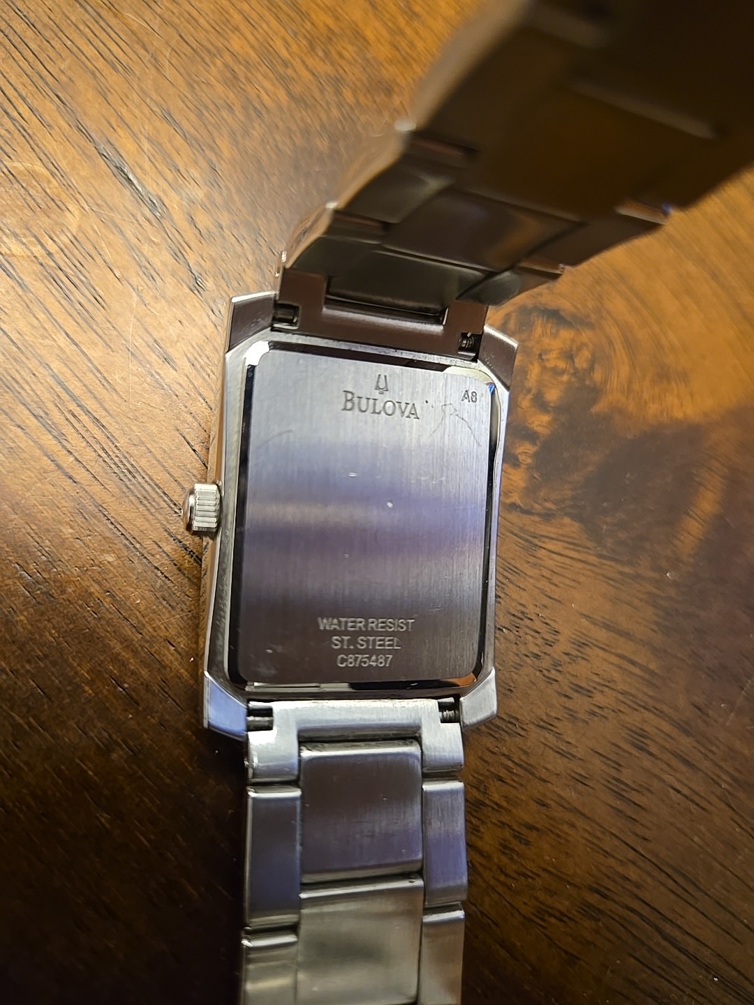 Bulova Rectangular Silver Analog Watch Roman Nume… - image 4