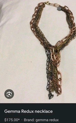 Statement Gemma Redux Mix Multi Metal Necklace. RA - Picture 9 of 10