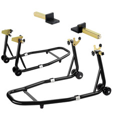 Universal Motorcycle Lifting Stands 900 Lbs Capacity Front Rear Wheels Lift