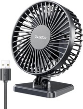 gaiatop USB Desk Fan, Small But Powerful, Portable Quiet 3 Speeds Wind Desktop