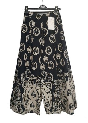 Leichte sehr weite Stoffhose Palazzohose Allover-Druck Onesize 38 40 42
