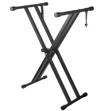 Piano Keyboard Stand Double X Heavy Duty Keyboard Stand with Locking Straps, ...