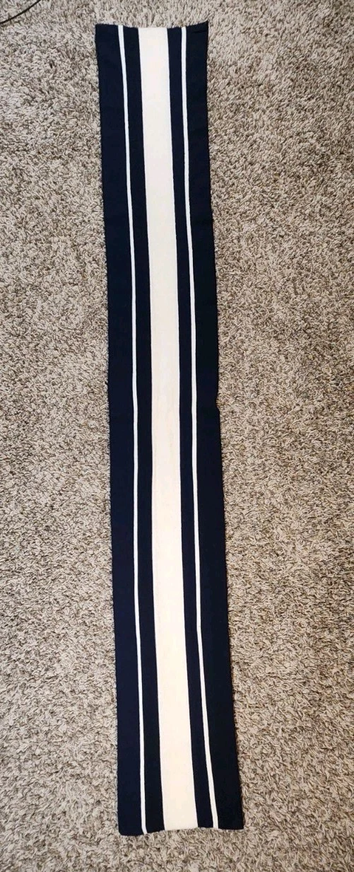 Vintage 1970s Wool Collegiate Striped Rugby Scarf Oxford England Ivy 10.25 x 73