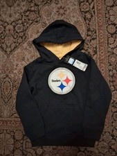 New Youth Pittsburgh Steelers Hoodie Size Medium 5 6 NFL Kids Sweatshirt NWT 45