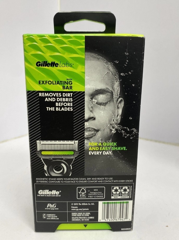Gillette Labs Razor with Exfoliating Bar with Razor Stand and Cartridge