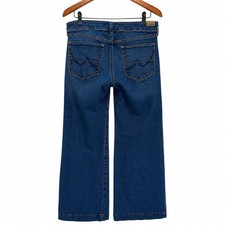 Ariat Denim Trouser Jeans Womens 30S Dark Wash Wide Leg Western Stretch 105037