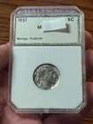 1937  5C Buffalo Nickel Rare Hallmark Slab
