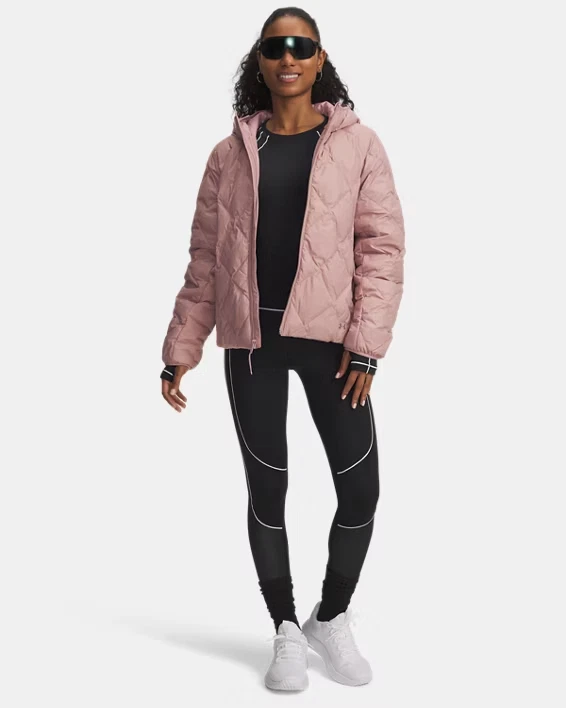 Leggings femininas texturizadas ColdGear preto/branco tamanho grande 6003997-003 NOVA! - Imagem 3 de 4