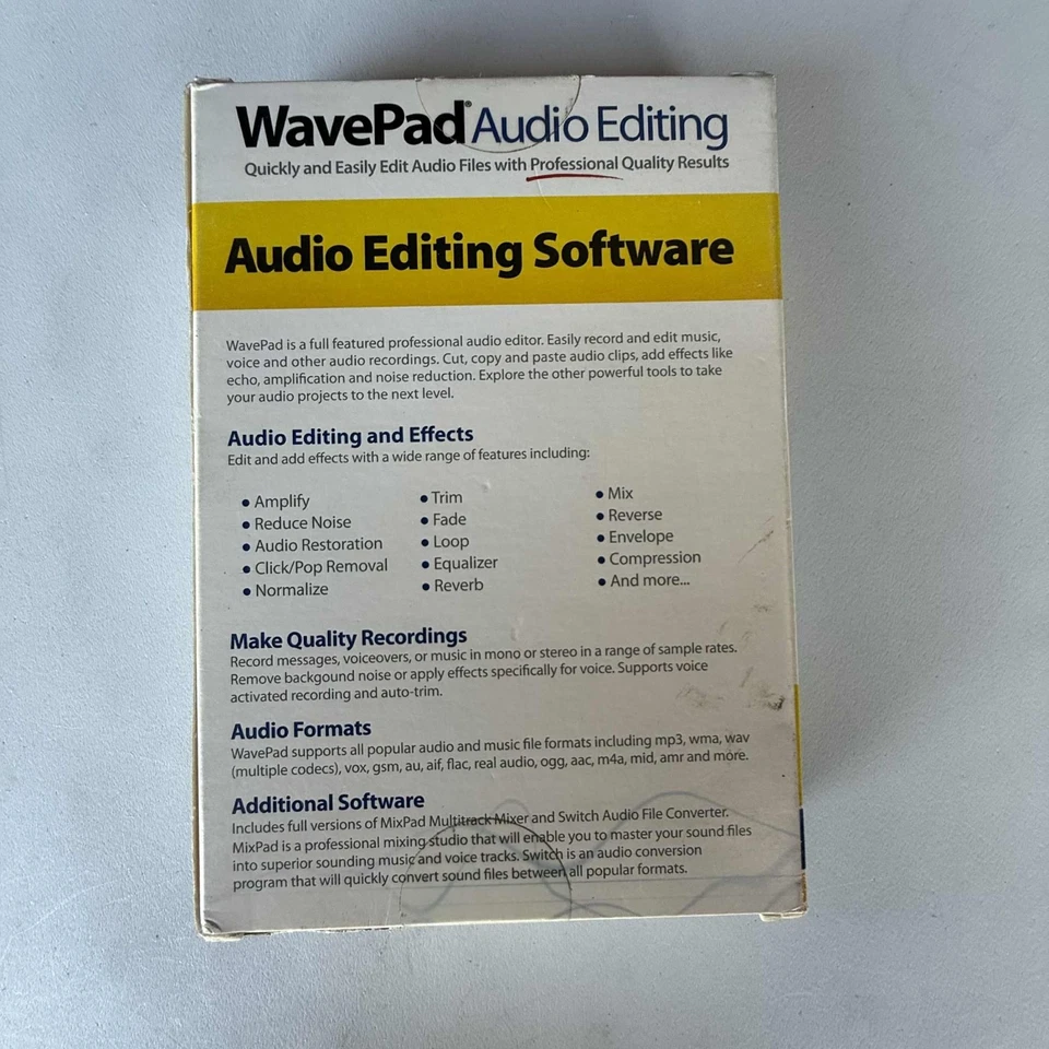 New WavePad Sound Editor PC Mac Editing Audio Music Recording Sealed - Image 2 of 2