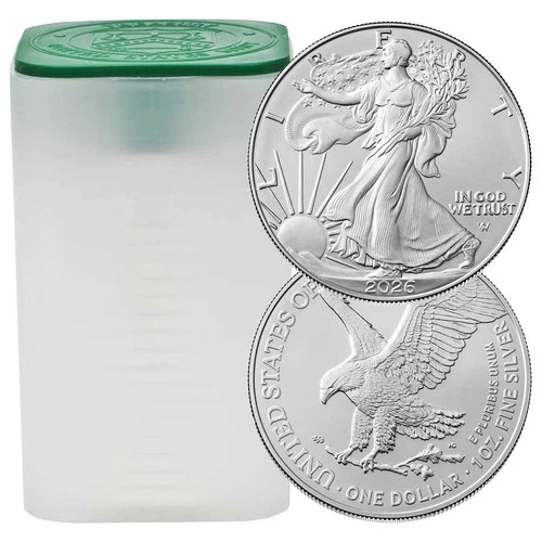 Roll of 20 - 2026 $1 American Silver Eagle 1 oz BU - product listing photo