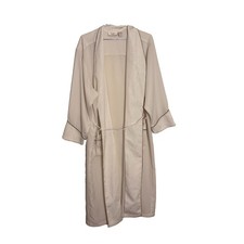 Victoria s Secret Gold Label Satin Jacquard Kimono Robe Ivory Tie Waist Small