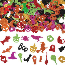 602 Pcs Halloween Glitter Foam Stickers, Self-Adhesive Craft Decor Stickers