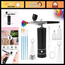 Wireless Airbrush Kit with Compressor - Nail Art, Makeup, Model Painting, Barber