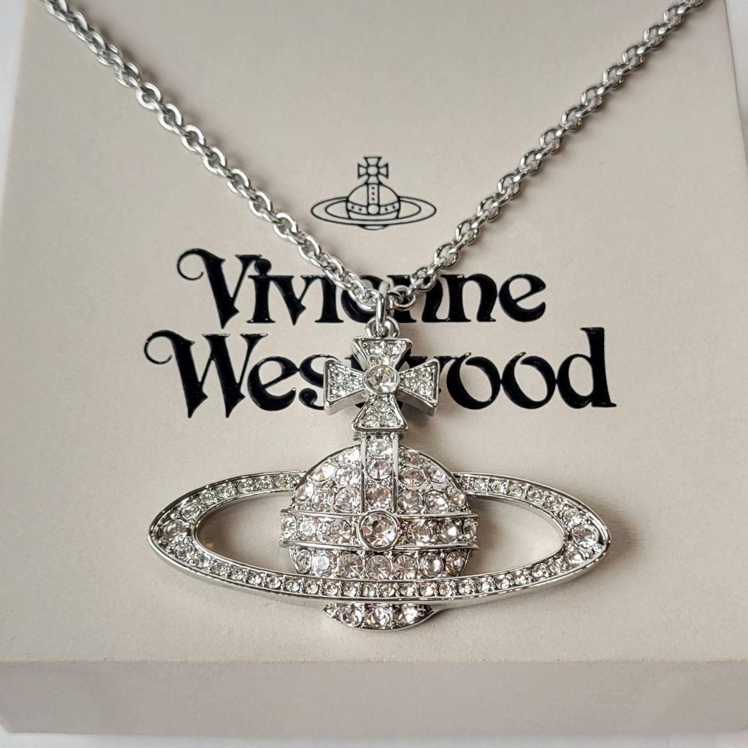 Vivienne Westwood necklace large orb zircon silver Mint | eBay
