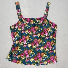 Victoria's Secret Gold Label Womens Floral Silk Camisole Sz S Fairy Cottagecore