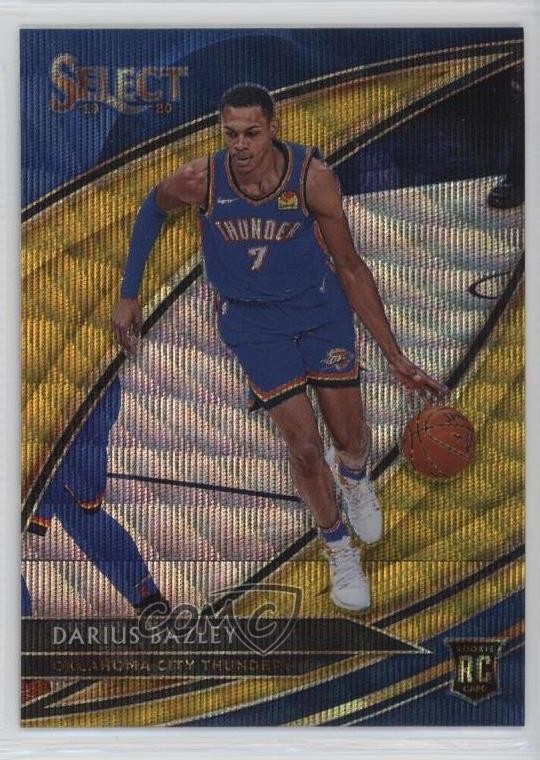 2019 Panini Select Courtside Tmall Gold Wave Prizm Darius Bazley Rookie RC 0s5s