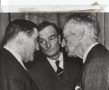 1939 Press Photo Yankee Mgr Joe McCarthy, Reds Mgr Bill McKechnie Kenesaw Landis