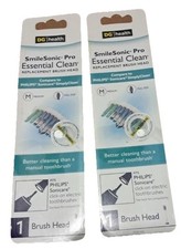 Lot Of 2 SmileSonic Pro Essential Clean Replacement Brush Head
