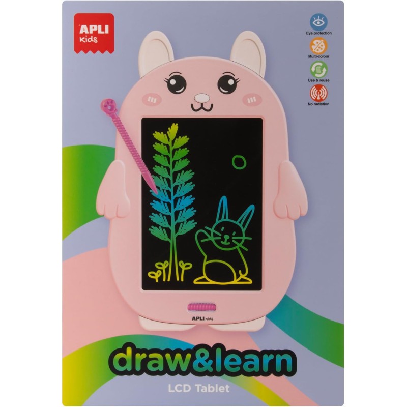 Tablette à dessin LCD 8,5 pouces rose La avec stylet effaçable pour enfant