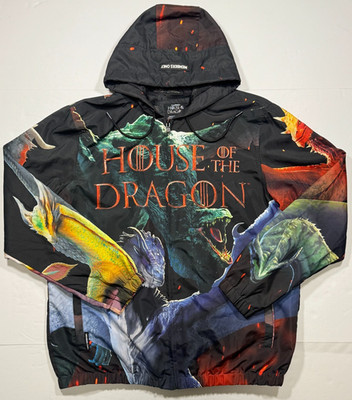 NWT Members Only House of the Dragon Windbreaker Full Zip Jacket Mens Large HBO