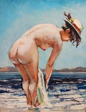 Akt Frau Gemälde Original Wandbild Frauen Modern Sammlerstück Weibliche Figur