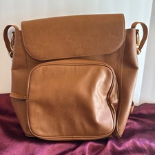 Jj Cole Vegan Leather Brookmont Backpack Diaper Bag Cognac