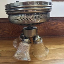 MCM Vintage Encon Ceiling Fan With Light No Blades Works Great