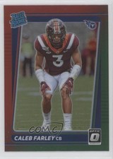 2021 Panini Donruss Rated Rookie Optic Holo Red Green Preview Caleb Farley 0a3