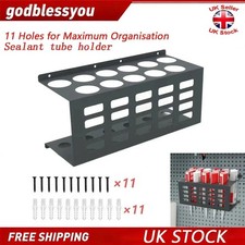 11 Holes Silicone Sealant Tube Holder Mastic Caulk Storage Rack for Van Racking