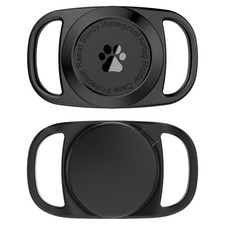 Airtag Dog Collar Holder Waterproof Silicone Dog Collar Case for Apple Air T...