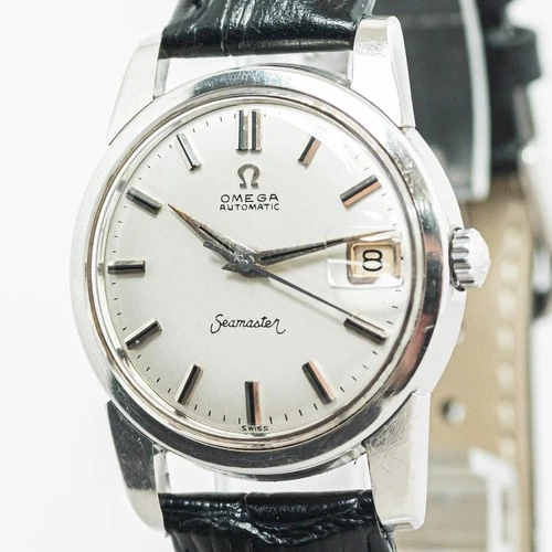 Vintage 1961 *NEAR MINT* OMEGA Seamaster Cal.562 Automatic Date Silver 34mm Mens