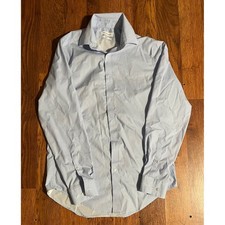 Calvin Klein Steel Slim Fit Stretch Non-Iron Dress Shirt Blue Geometric Mens S