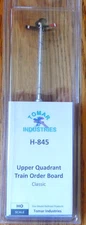 Tomar Industries HO #H-845 Signal - Upper Quadrant Train Order Board (Brass)