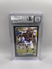 Lance Briggs Signed 2003 Bowman #120 Rookie Card Beckett Grade 10 Auto L2