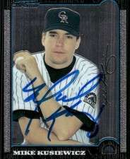 1999 Bowman Chrome MIKE KUSIEWICZ Signed Card autograph auto ROCKIES CANADA