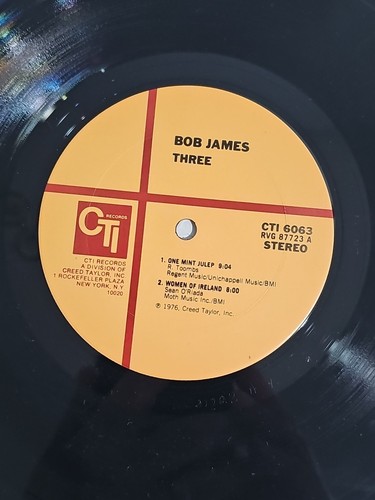 Bob James "Three" LP CTI 6063 Van Gelder Vg Condition - Picture 16 of 18