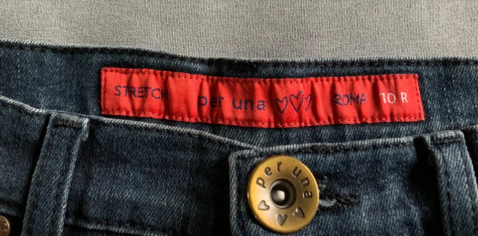 Ladies Jeans Dark Blue Per Una Roma Stretch Size 10R - Image 4 of 4