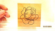 Paris Floral Bud L224 Scrapbook Stamp Flower