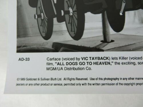 Vintage 1989 All Dogs Go To Heaven 8X10 AD-33 Movie Still Vic Tayback #10964 - Bild 2 von 3