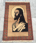 Vintage Afghan Rug Hand Knotted Pictorial Rug Home Decor Rug,3x3 ft
