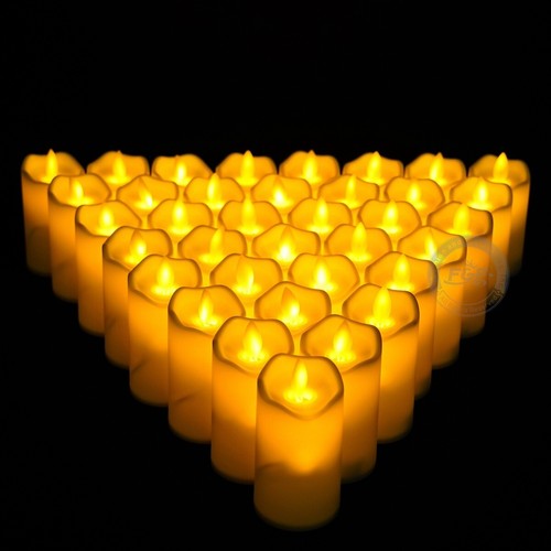 SET OF 48 | 3.5″ Tall White Flickering Flameless Battery Operated LED Candles - Picture 2 of 20