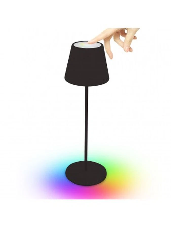 Lampada da tavolo ricaricabile dimmerabile 7 colori RGB Josephine Velamp - Immagine 2 di 3