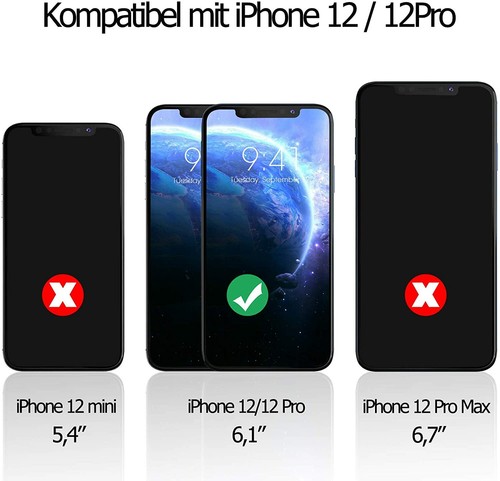 2X 6D Safety Glass Foil For IPHONE 12/12 Pro Display Heavy Duty Foil Full Screen - 第 5/8 張圖片