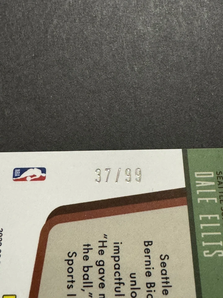 2022-23 Panini Chronicles - Under the Lights Auto #ULA-DLL Dale Ellis 37/99 - Image 3 of 3