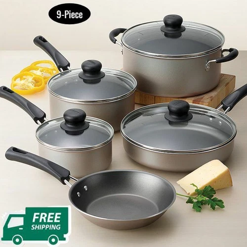 Cookware Set Of Pots And Pans Large Cooking 9 Piece Professional Non Stick