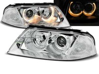 Scheinwerfer Paar Vw Passat 3BG 00-05 Angel Eyes Chrom